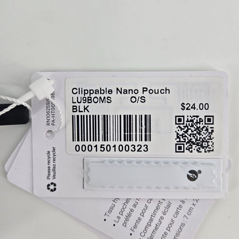 NWT Lululemon Clippable Nano Pouch - Black - Picture 5 of 6